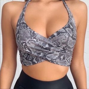 Tiger mist snakeskin top
